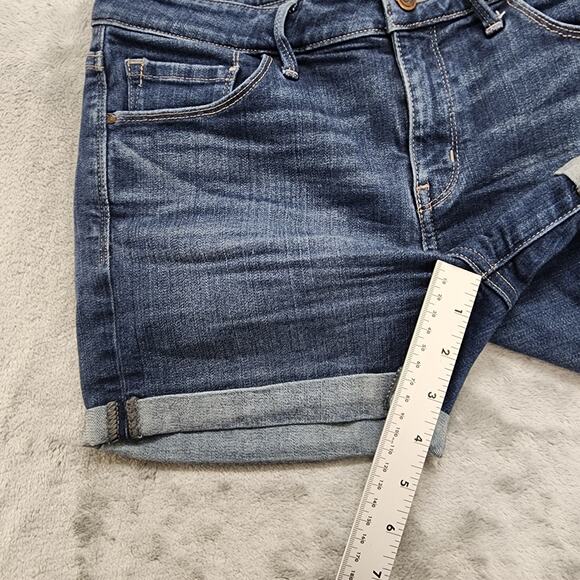 Treasure & Bond Shorts Womens 28 Blue Mid Rise Skinny Cuffed Denim Stretch - Picture 9 of 11